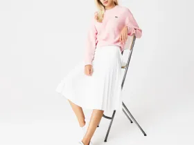 Женская плиссированная юбка Lacoste