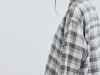 Рубашка из жатого хлопка, Серый