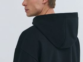 Толстовка с капюшоном на молнии, Черный