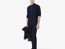 Мужская льняная рубашка Lacoste стандартного кроя