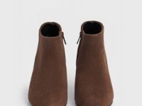 Ботильоны из натуральной замши, Коричневый