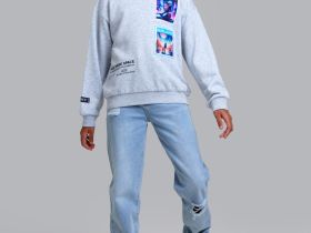 Брюки текстильные джинсовые для девочек