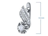 Серьги из белого золота с бриллиантами э0901сг04201616