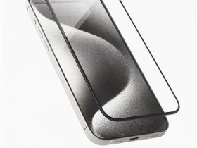 Защитное стекло Red Line pro Pure для Apple iPhone 15 с чёрной рамкой