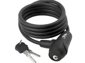 Велозамок M-wave ACME, комплект ключей, трос 8x1500 мм (черный)