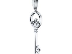 Подвеска из серебра с бриллиантом э0601пд12154400