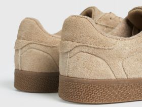 Кеды из натуральной замши, Бежевый