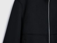 Куртка из пальтовой ткани с шерстью, Черный