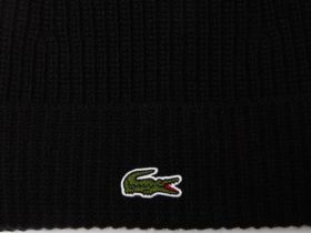 Вязаная шапка-бини Lacoste из шерсти