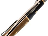 Складной нож Reptilian Трапёр-01 лимитированная версия, сталь D2, рукоять черный G10/коричневая микарта