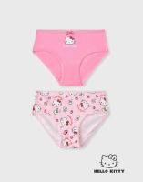 Розовые трусы с оборками и принтом Hello Kitty для девочки 2 шт. Глория Джинс