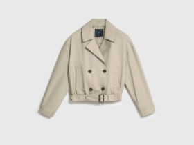 Укороченный тренч, Бежевый