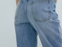 Джинсы Mom fit с высокой посадкой, Голубой