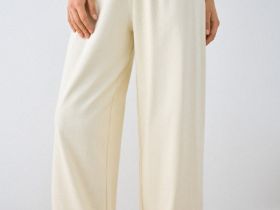 Брюки пижамные из трикотажа пуантель, Желтый