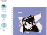 Скетчбук MESHU "Kawaii"150*150 мм, 60 л, 120 г, на гребне, soft-touch