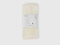 Гольфы в рубчик с шерстью, Белый