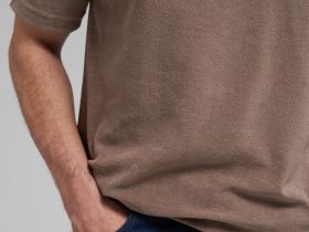 Поло свободного кроя из хлопкового трикотажа