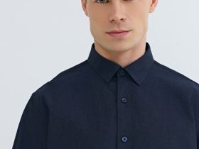 Рубашка из хлопка, Синий