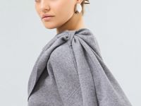 Кардиган с шарфом, Серый