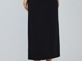 Прямая юбка макси, Черный