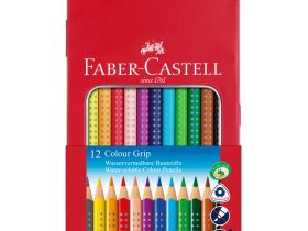 Набор карандашей акварельных Faber-castell "Colour Grip" 12 цв в металле