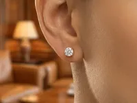 Пусеты из желтого золота э0312пс11210870