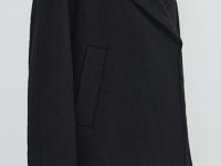 Короткое пальто из шерсти, Черный