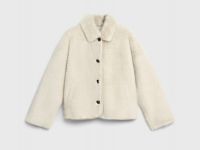 Короткая шуба из искусственного меха, Бежевый