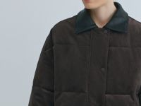 Утеплённая куртка из вельвета, Коричневый