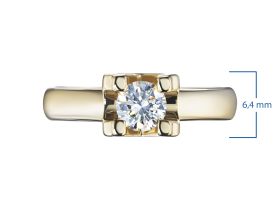 Классическое кольцо из желтого золота э0312кц06200855_white