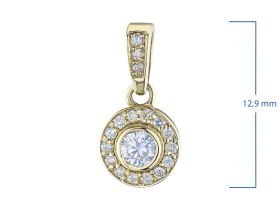 Подвеска из желтого золота с бриллиантами э0301пд02150500