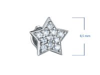 Пусеты из серебра э0612пс12141400