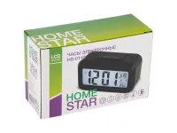 Часы-будильник Homestar HS-0110 с метеостанцией (черный)