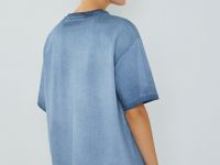 Футболка с градиентом и стразами, Синий