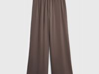 Широкие брюки с эластичным поясом, Коричневый