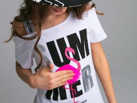 Фуфайка трикотажная для девочек (футболка)