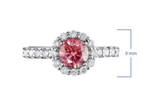 Кольцо из белого золота э0912кц06165300_pink