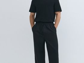 Футболка с V-образным вырезом, Черный