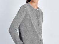 Кардиган прямого силуэта с округлым вырезом