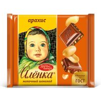 Шоколад «Алёнка» с арахисом, Красный Октябрь, 70 гр