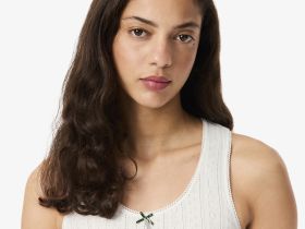 Женский спортивный топ Lacoste из смеси органического хлопка