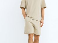 Базовые шорты из хлопка, Бежевый