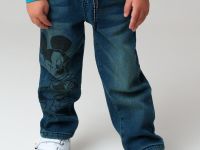Брюки текстильные джинсовые утепленные флисом для мальчиков