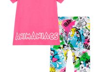 Комплект детский трикотажный для девочек: фуфайка (футболка), брюки (легинсы)