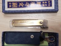 Нож складной Nagao Higonokami, сталь AoGami, рукоять латунь, с чехлом