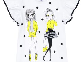 Фуфайка трикотажная для девочек (футболка)