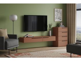 ТВ-тумба подвесная Кимбол 160x20 Терракотовый