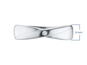 Обручальное кольцо из серебра с бриллиантом э0601кц02184900