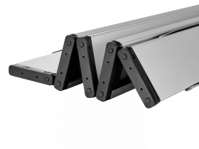 2401 MINI ALUNIUM TABLE S стол скл. алюм (серебристый)