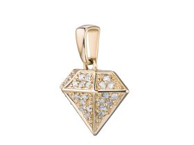 Подвеска из желтого золота с бриллиантами э0301пд04210027